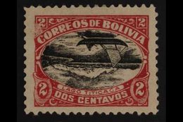 1916-17 Lake Titicaca 2c Carmine And Black, Perf 11½, With CENTRE INVERTED, Scott 113c, Fine Unused (no Gum). For More I - Bolivië