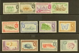 1953-62 Complete Definitive Set, SG 179/90, Never Hinged Mint (12 Stamps) For More Images, Please Visit Http://www.sanda - Honduras Británica (...-1970)