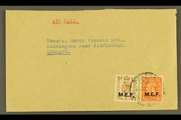 CYRENAICA 1949 Plain Envelope, Airmailed To England, Franked KGVI 2d & 5d Ovptd "M.E.F." Benghazi 23.10.49 C.d.s. Postma - Italian Eastern Africa
