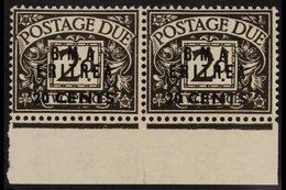 ERITREA POSTAGE DUES 1948 20c On 2d Agate, Horizontal Pair Both Showing Variety "No Stop After A", SG ED 3a, Very Fine M - Afrique Orientale Italienne