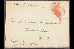 1863 (17 Aug) Full Cover Front To New Brunswick Endorsed "On Service" & "St. John's / Aug 17/'63" Bearing 10c Vermilion  - Altri & Non Classificati