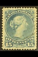 1868-76 15c Blue Grey Large Queen With PLATE CRACK/SCRATCH (position 91) Variety, Unitrade 30b Viii, Fine Lightly Used,  - Autres & Non Classés