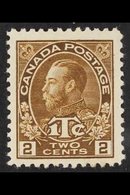 1916  2c + 1c Brown, Die I, Perf 12, SG 238, Fine Mint. Scarce. For More Images, Please Visit Http://www.sandafayre.com/ - Sonstige & Ohne Zuordnung