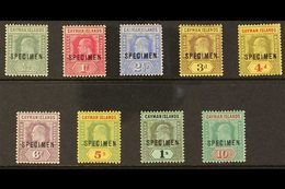 1907-09 KEVII Overprinted "SPECIMEN" Complete Set, SG 25s/30s And 32s/34s, Fine Mint. (9 Stamps) For More Images, Please - Kaaiman Eilanden