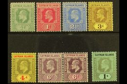 1907-09 MCA Wmk Set Inc Both 6d Shades To 1s, SG 25/31, Fine Mint (8 Stamps) For More Images, Please Visit Http://www.sa - Cayman (Isole)