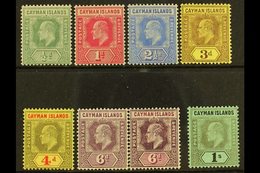 1907-09 MCA Wmk Set Inc Both 6d Shades To 1s, SG 25/31, Fine Mint (8 Stamps) For More Images, Please Visit Http://www.sa - Iles Caïmans