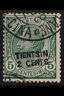 ITALIAN POST OFFICES TIENTSIN - 1917 2c On 5c Green, SG 31, Very Fine Used. For More Images, Please Visit Http://www.san - Andere & Zonder Classificatie