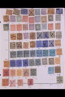 TELEGRAPHS Album Page With Stamps Crammed Onto It, We See 1881 & 1882 Both Mint To 1p, Later Issues Mixed Mint & Used Us - Colombie
