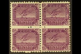 1900 6d Bright Purple Tern, SG 18a, Fine Mint Block Of Four, Incl. R1/9 Coloured Mark Below Bird. For More Images, Pleas - Cookeilanden