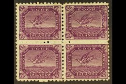 1900 6d Bright Purple Tern, SG 18a, Fine Mint Block Of Four, Incl. R1/9 Coloured Mark Below Bird. For More Images, Pleas - Islas Cook