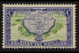 1949 3d Green And Ultramarine, Watermark Inverted, SG 153aw, Never Hinged Mint. For More Images, Please Visit Http://www - Cookeilanden