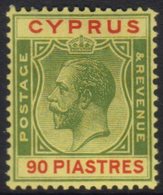 1924-28 90pi Green And Red On Yellow SG 117, Very Fine Mint.  For More Images, Please Visit Http://www.sandafayre.com/it - Autres & Non Classés