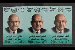 2005 30p Mohamed El-Baradei, IMPERF STRIP OF 3, SG 2410, Never Hinged Mint. For More Images, Please Visit Http://www.san - Altri & Non Classificati