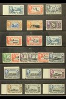 1938-50 Complete Definitive Set, SG 146/163, Fine Mint, Includes Additional Shades For 1d, 2d, And 1s, And With Many Val - Falklandeilanden