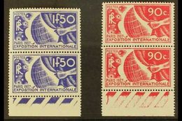 1936 1936 90c Carmine & 1.50f Ultramarine Exhibition Top Values (SG 559/60, Yvert 326/27), Superb Never Hinged Mint Marg - Altri & Non Classificati