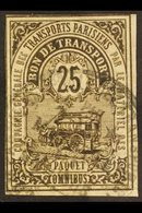 COLIS POSTAUX POUR PARIS 1878 25c Brown Local Parcel Post For Paris, Maury 1, Used, Minor Wrinkles, Scarce. For More Ima - Andere & Zonder Classificatie