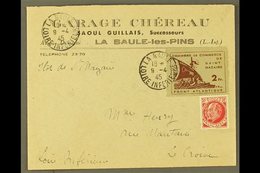 LOCAL POSTS SAINT-NAZAIRE 1945 (9 April) Printed Cover To La Croisic Bearing St Nazaire Chamber Of Commerce 2fr Brown Li - Andere & Zonder Classificatie