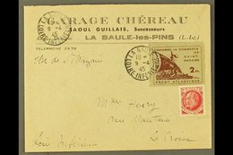 LOCAL POSTS SAINT-NAZAIRE 1945 (9 April) Printed Cover To La Croisic Bearing St Nazaire Chamber Of Commerce 2fr Brown Li - Sonstige & Ohne Zuordnung