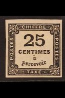 POSTAGE DUE 1871-78 25c Black (Yvert 5, SG D212), Mint Small Part Gum, Four Good To Large Margins, Light Wrinkles, Cat £ - Autres & Non Classés