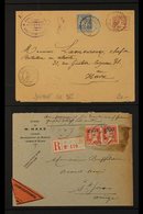1890-1954 COVERS COLLECTION An Interesting Collection Of Covers That Includes A 1890 Registered Cover To France Bearing  - Altri & Non Classificati