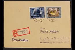 STRAUSBERG 1946 Three Registered Covers Bearing Eight Stamps With "Stadt Strausberg" Local Overprints Tied By "Strausber - Autres & Non Classés