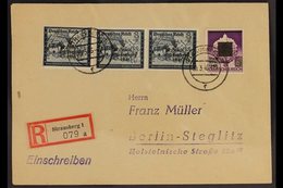 STRAUSBERG 1946 (30 March) Registered Cover Bearing 8pf Strip Of 3 (Michel 13) And 60pf On 6pf With 'overprint One Colou - Andere & Zonder Classificatie