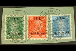 1927 "I.A.A." International Labour Organization Overprints Complete Set (Michel 407/09, SG 421/23), Superb Used On Piece - Other & Unclassified