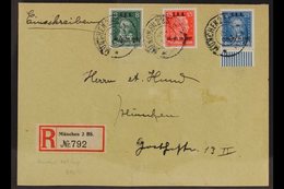 1927 "I.A.A." International Labour Office Overprints Complete Set (Michel 407/09, SG 421/23) Fine Used On Registered Cov - Sonstige & Ohne Zuordnung