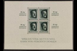 1936 Culture Fund Miniature Sheet (Michel Block 9, SG MS637), Never Hinged Mint, Very Fresh. For More Images, Please Vis - Andere & Zonder Classificatie