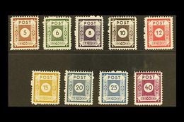 RUSSIAN ZONE EAST SAXONY 1945 COSWIG Local Postmaster's Perf 11½ Complete Set, Michel 42/50 D III, Fine Never Hinged Min - Altri & Non Classificati