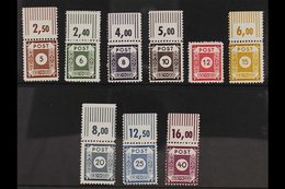 RUSSIAN ZONE EAST SAXONY 1945 COSWIG Postmaster Provisional Perf 11½ Complete Set, Michel 42/50 D III, Never Hinged Mint - Andere & Zonder Classificatie