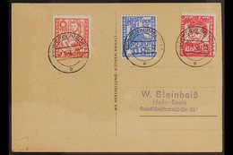 RUSSIAN ZONE MECKLENBURG-VORPOMMERN 1945 Child Welfare Complete Set (Michel 26/28, SG RB19/21), Very Fine Used On Pictur - Other & Unclassified