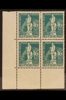 1949 16pf Blue Green, Mi 36, Mint Corner Block Of 4, The Two Lower Stamps Being Never Hinged (4 Stamps) For More Images, - Other & Unclassified