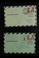 AEROGRAMMES 1952-1954 COLLECTION (of Michel LF3/LF6) Of 60pf  Brown Aerogramme On A Stock Page, Very Fine Used, Inc 1952 - Other & Unclassified