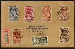 1931 Christmas Charity Paintings Complete Set (Michel 144/50, SG 143/49), Fine used On Registered Cover Cancelled By "Sa - Other & Unclassified