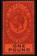 1912-24 KGV £1 Dull Purple & Black/red, MCA Wmk, SG 85, Never Hinged Mint For More Images, Please Visit Http://www.sanda - Gibilterra