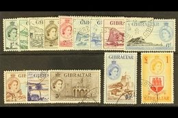 1953-59 Complete Definitive Set, SG 145/158, Very Fine Used. (14 Stamps) For More Images, Please Visit Http://www.sandaf - Gibilterra