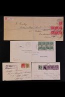 TARAWA 1914-40 Group Of KGV Franked Covers, With 1914 Bearing 1d X7 Registered To London With Manuscript Label, 1927 Bea - Gilbert- Und Ellice-Inseln (...-1979)