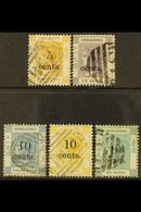 1880 Surcharges Complete Set, SG 23/27, Good To Fine Used. (5 Stamps) For More Images, Please Visit Http://www.sandafayr - Other & Unclassified