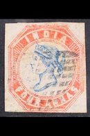 1854 4a Blue And Red With Head Die IIIA And Frame Die I, SG 21b, Fine Used With 4 Close To Good Margins. The Scarcest Of - Altri & Non Classificati