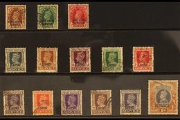 JIND OFFICIALS. 1937-43 USED SELECTION On A Stock Card That Includes 1937 ½a, 9p & 1a, 1939-43 Opt' D Officials Complete - Andere & Zonder Classificatie