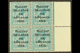 1922 THOM 10d Turquoise Blue, SG 42, Nhm Marginal Block Of Four.  For More Images, Please Visit Http://www.sandafayre.co - Altri & Non Classificati