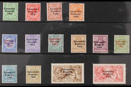 1922-23 Thom Overprinted Set From ½d To 5s, SG 52/65, Very Fine Mint (14 Stamps) For More Images, Please Visit Http://ww - Otros & Sin Clasificación