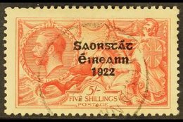 1925-28 5s Rose-carmine Seahorse, Narrow Date, SG 84, Fine Central Cds Used.  For More Images, Please Visit Http://www.s - Altri & Non Classificati