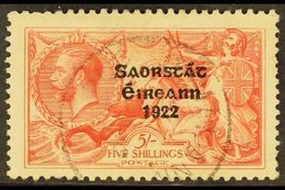 1925-28 5s Rose-carmine Seahorse, Narrow Date, SG 84, Fine Central Cds Used.  For More Images, Please Visit Http://www.s - Autres & Non Classés