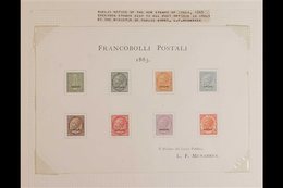 1863 SPECIALISED VICTOR EMANUEL II COLLECTION Fabulous Collection Starting With The Menabrea Proof Sheet With The Comple - Zonder Classificatie