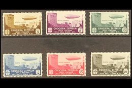 EGEO (DODECANESE ISLANDS) 1933 Air Airship Graf Zeppelin Complete Set (SG 116/21, Sassone 22/27), Very Fine Mint, Very F - Otros & Sin Clasificación