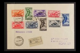 GENERAL ISSUES (NORTH AFRICA) 1934 (23 Feb) Registered Cover To Rome Bearing 1933 10th Anniversary Of Fascist March On R - Otros & Sin Clasificación