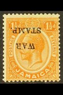 1917 1½d Orange War Stamp With OVERPRINT INVERTED Variety, SG 74d, Very Fine Mint. For More Images, Please Visit Http:// - Giamaica (...-1961)
