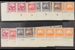 OBLIGATORY TAX 1951 Complete Sets, SG T302/06, Never Hinged Mint Upper Right Corner SHEET NUMBERS PAIRS, Lower Left Corn - Giordania